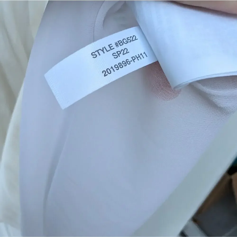 𝅺NWT J.Crew Collection BG522 Off-White Featherweight Satin Midi Dress, size 6